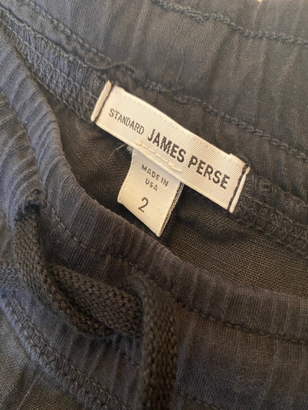 JAMES PERSE Made in USA Relaxed Linen Pants Drawstring in Black Size 2 (Medium) - Picture 6 of 15
